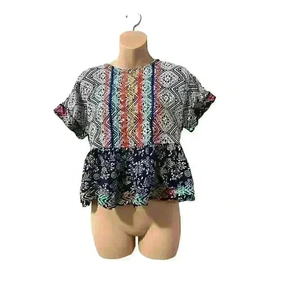 Altar'd State Boho Multicolor Top M - Picture 1 of 9